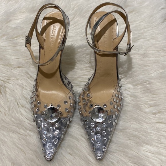 Mach and Mach‎ Crystal Embellished Clear Ankle Strap pump - Picture 2 of 12